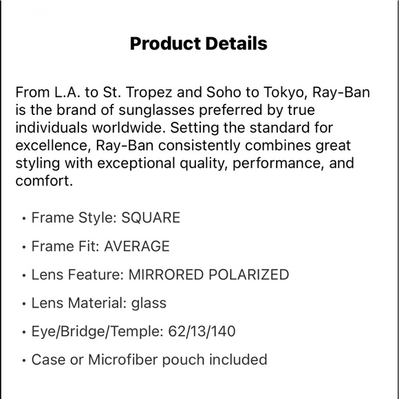 NWT Ray-Ban Polarized Sunglasses - Picture 3 of 6